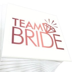 Toptan Team Bride Rose Gold Peçete 16 Adet