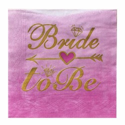 Toptan Kağıt Peçete Bride To Be (16 Adet)