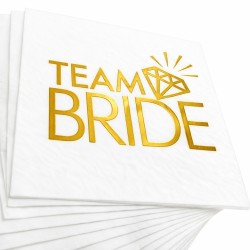 Toptan Team Bride Yüzüklü Gold Varaklı Peçete (16 Adet)