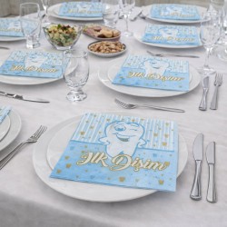 Toptan İlk Dişim Mavi Peçete (16Adet) Toptan İlk Dişim Mavi Peçete (16Adet)