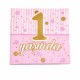 Toptan 1 Yaşında Pembe Peçete (16 Adet)
