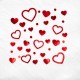 Toptan Kalp Baskılı Varaklı Kırmızı Peçete (16 Adet)
