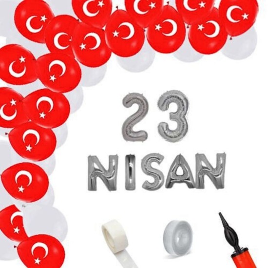 Toptan 23 Nisan Zincir Balon Seti