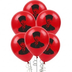 Toptan Atatürk Baskılı Lateks Balon 100 Adet Toptan Atatürk Baskılı Lateks Balon 100 Adet