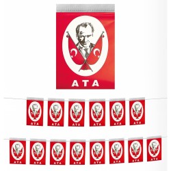 Toptan İpli Atatürk Baskılı Bayrak 40 lı Büyük Boy Toptan İpli Atatürk Baskılı Bayrak 40 lı Büyük Boy