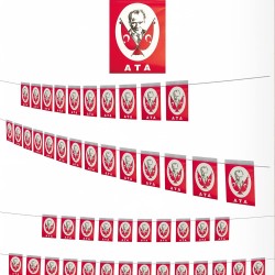 Toptan İpli Atatürk Baskılı Bayrak 40 lı Orta Boy Toptan İpli Atatürk Baskılı Bayrak 40 lı Orta Boy