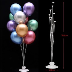 Toptan 11 Çubuklu Kalpli Balon Standı