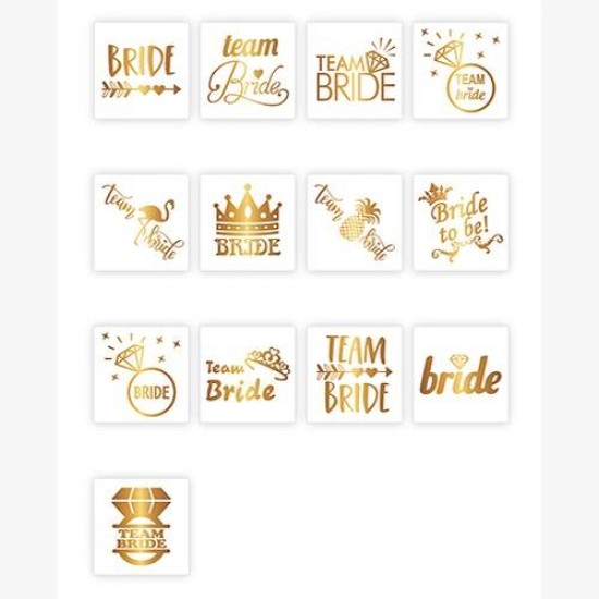 Toptan Bride To Be Dövme Gold Altın