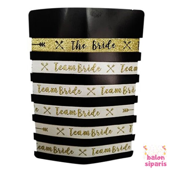 Toptan Bride To Be Bileklik Gold Altın