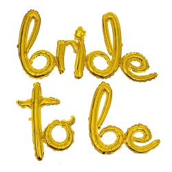 Toptan Bride To Be İmza Altın Folyo Balon Set