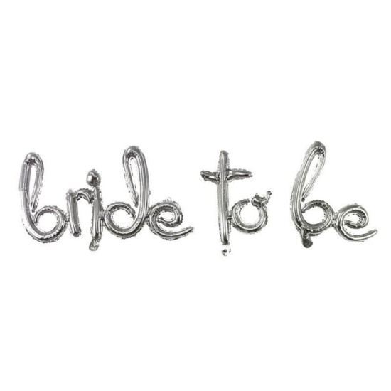 Toptan Bride To Be İmza Gümüş Folyo Balon Set Toptan Bride To Be İmza Gümüş Folyo Balon Set