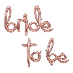 Toptan Bride To Be İmza Rose Gold Folyo Balon Set
