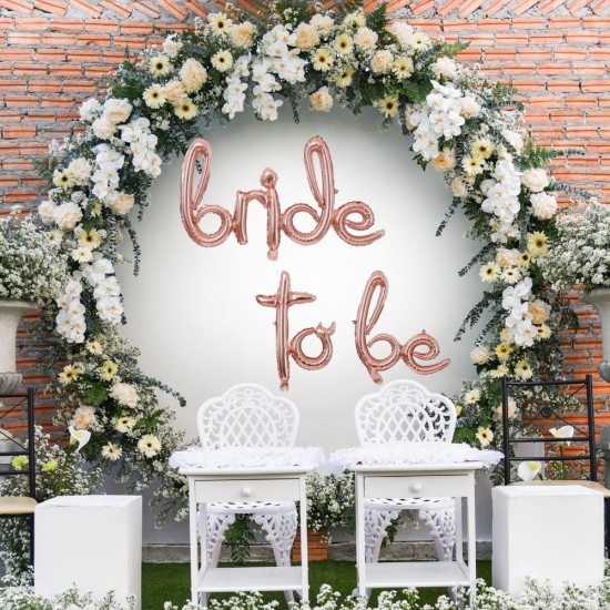 Toptan Bride To Be İmza Rose Gold Folyo Balon Set Toptan Bride To Be İmza Rose Gold Folyo Balon Set