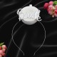 Toptan Bride Yüzüklü Metal Taç Gümüş