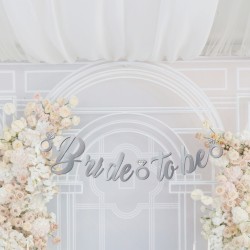 Toptan Kaligrafi Banner Bride To Be Gümüş