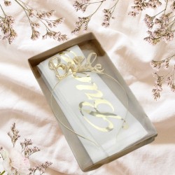 Toptan Bride To Be Kuşak ve Taç Set Beyaz Altın