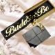Toptan Bride To Be Kuşak ve Taç Set Siyah Altın