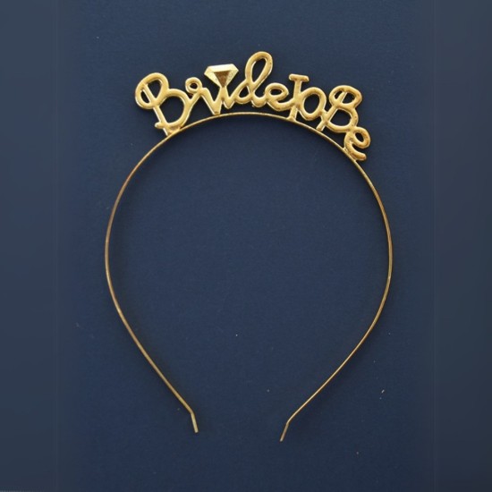 Toptan Bride To Be Metal Taç Gold Altın Toptan Bride To Be Metal Taç Gold Altın