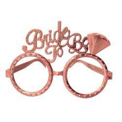 Toptan Bride To Be Plastik Gözlük Taç Set Rose Gold