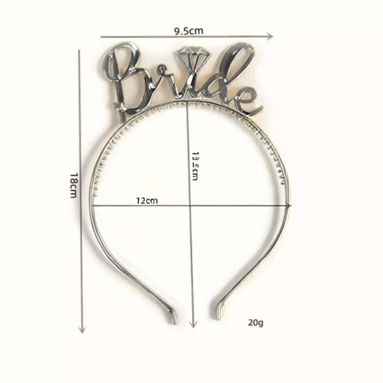 Toptan Bride To Be Plastik Gözlük Taç Set Gümüş