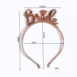 Toptan Bride To Be Plastik Gözlük Taç Set Rose Gold