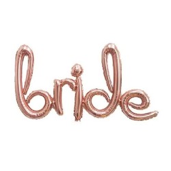 Toptan Bride Rose Gold El Yazısı Folyo Balon