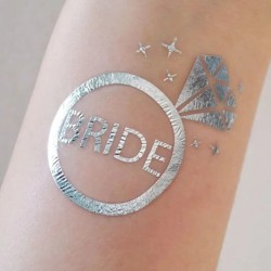 Toptan Bride To Be Dövme Gümüş