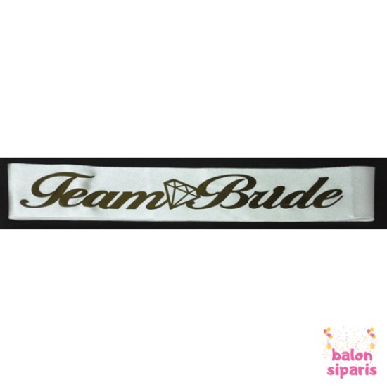 Toptan Team Bride Yıldızlı Kuşak Beyaz Üstü Gold