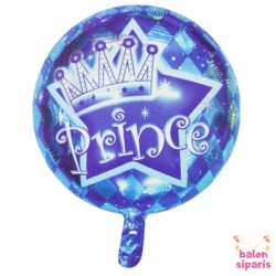Toptan Prince Yuvarlak Folyo Balon 18 İnc
