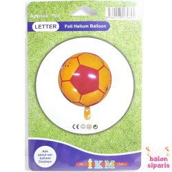 Toptan Sarı Kırmızı Futbol Topu Folyo Balon