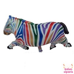 Toptan Renkli Ayaklı Zebra Folyo Balon