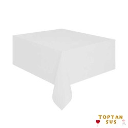 Toptan Beyaz Masa Örtüsü 120X180 Cm  