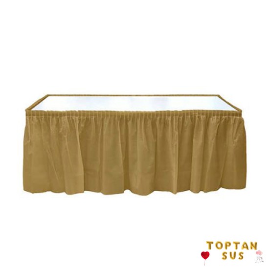 Toptan Plastik Gold Masa Eteği 75 X 426Cm