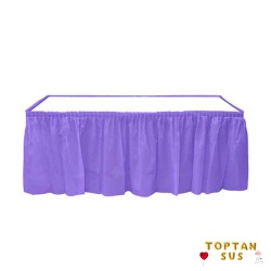 Toptan Plastik Mor Masa Eteği 75 X 426Cm