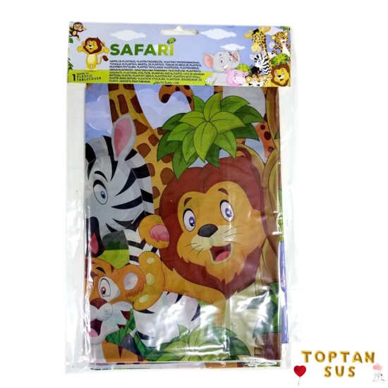 Toptan Safari Hayvanları Masa Örtüsü 120x180 Cm