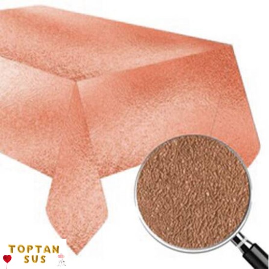 Toptan Talishco Dokulu Rose Gold Metalize Örtüsü 120x180 Cm