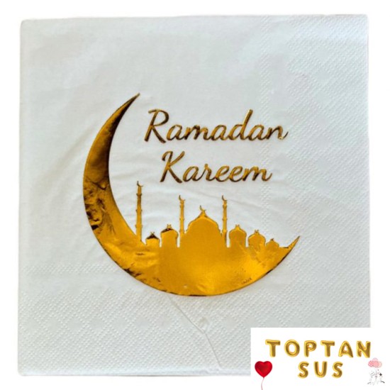 Toptan Ramadan Kareem Gold Yaldızlı Peçete