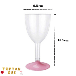 Toptan Kadeh Mika185 Cc 6 Adet Pembe