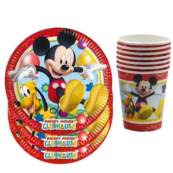 Toptan Mickey Mouse Tabak Bardak Set