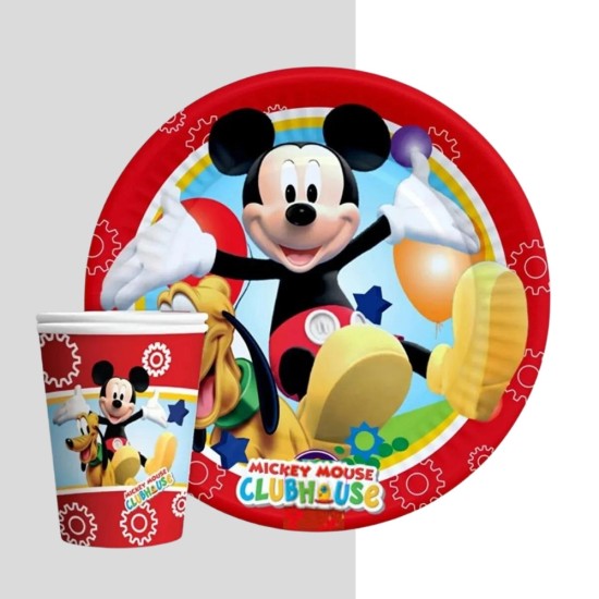 Toptan Mickey Mouse Tabak Bardak Set