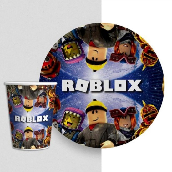 Toptan Roblox Karton Tabak Bardak Set