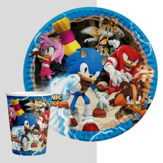 Toptan Sonic Boom Tabak Bardak Set