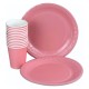 Toptan Pembe Makaron Tabak Bardak Set