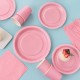 Toptan Pembe Makaron Tabak Bardak Set