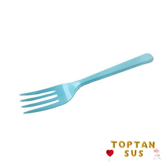 Toptan Plastik Çatal 25’Li Mavi