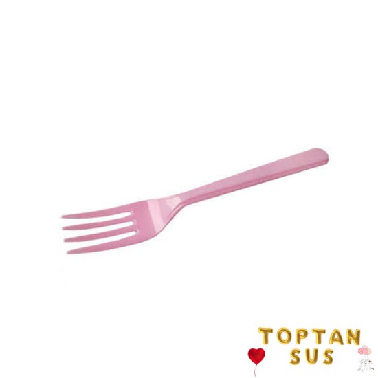 Toptan Plastik Çatal 25’Li Pembe