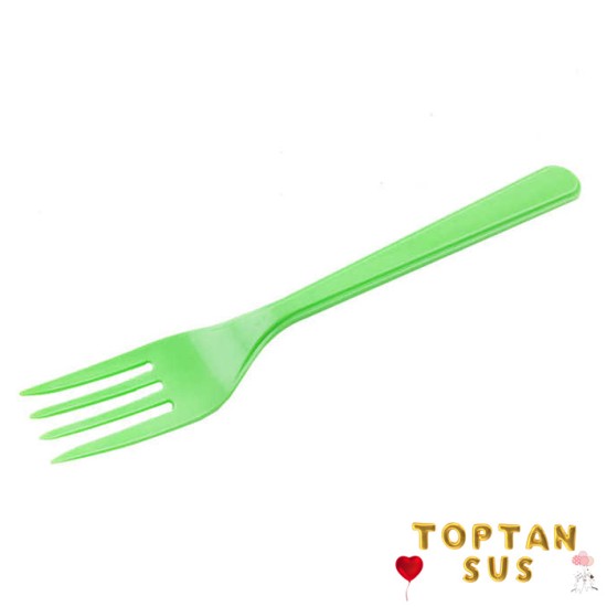 Toptan Plastik Çatal 25′Li Yeşil