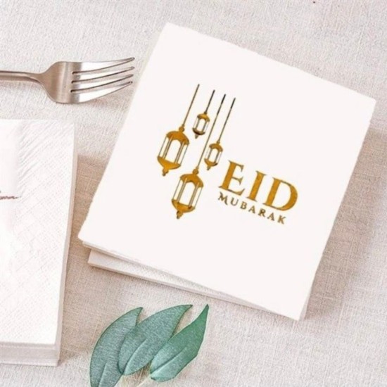 Toptan Eid Mubarak Peçete  (16 Adet)