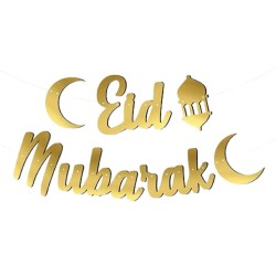 Toptan Eid Mubarak Ramadan Kaligrafi Banner