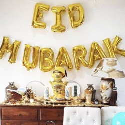 Toptan Eid Mubarak Balon Seti 40 cm